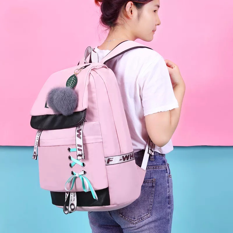 RH [COD] New Tas Ransel Wanita Trend Korea Kpop Tas Punggung Anak Remaja Terbaru Kekinian 2021