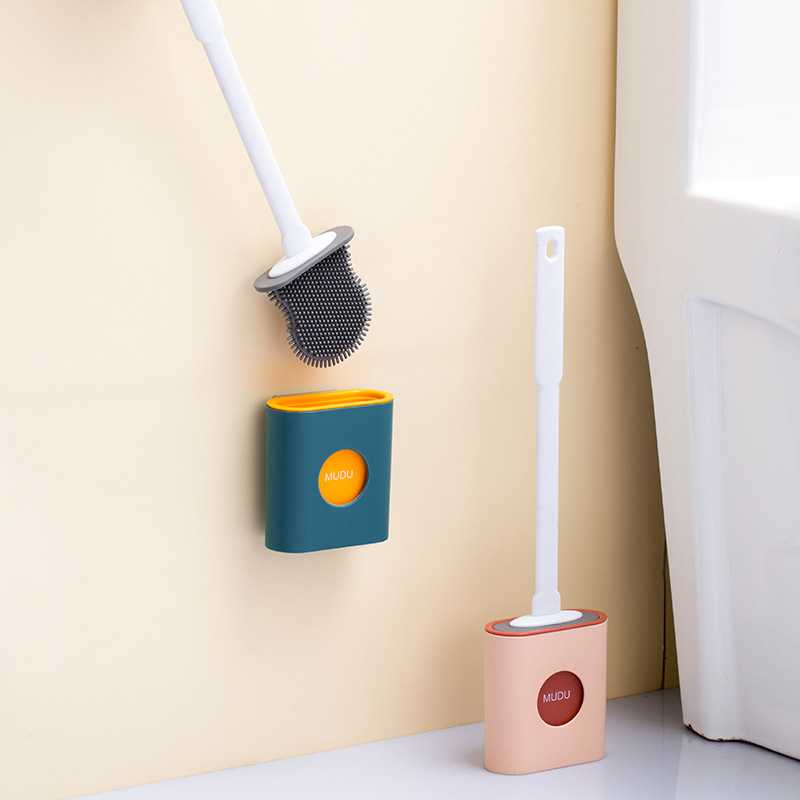 MUDU Sikat Toilet WC Brush with Quick Drying Holder Base