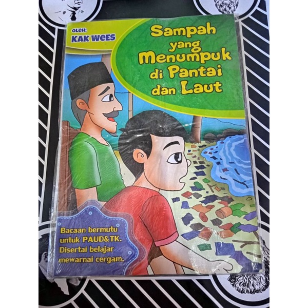 Buku Anak-Anak Sampah Yang Menumpuk di Pantai dan Laut