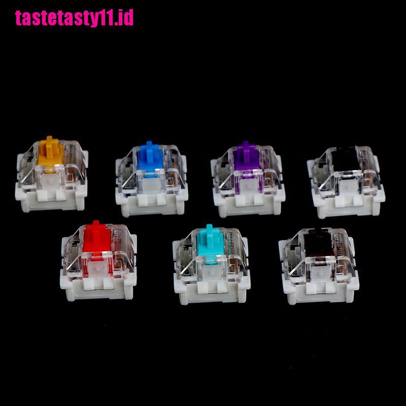 10pcs / lot outemu mx switches 3 pin keyboard Mekanikal Warna Hitam Biru Coklat