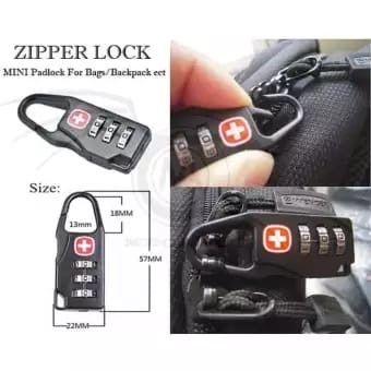 Gembok Swiss Password Code Lock Kunci Koper Kombinasi Angka Travel Bag kode