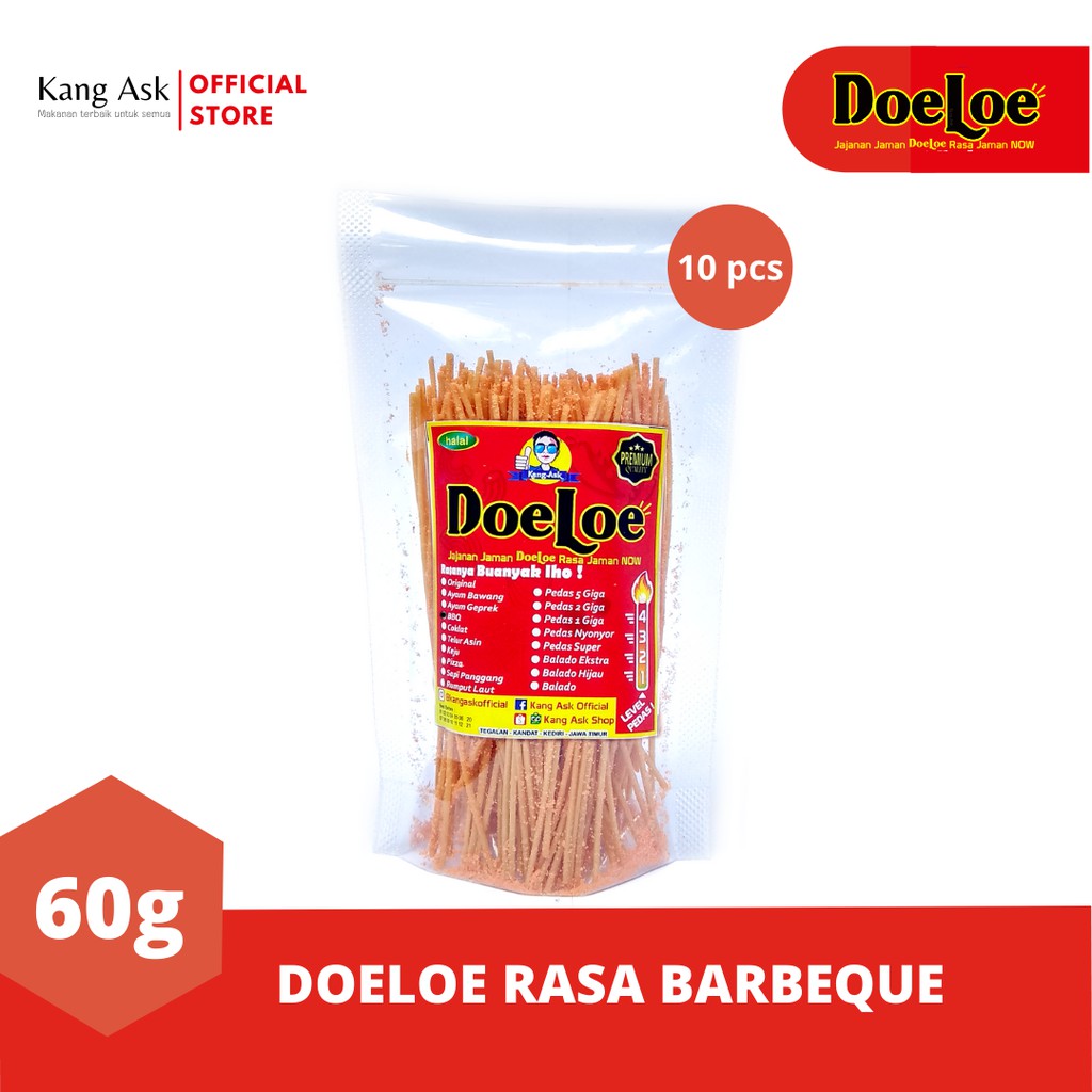 

Mie Lidi Doeloe Rasa BBQ Barbeque 60 Gram Snack KangAsk - 10 Pcs