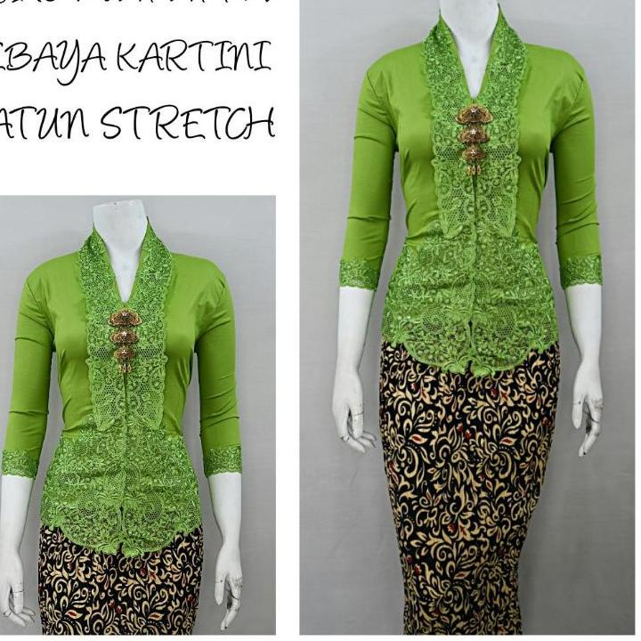 ۩ Indah KEBAYA KARTINI MODERN LENGAN 7/8 BORDIR SENADA KATUN STRETCH KEBAYA WISUDA KEBAYA KATUN KEBA