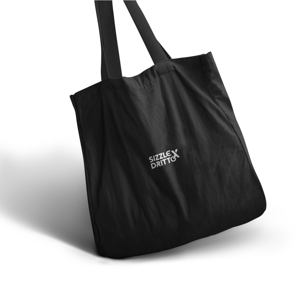 Totebag Sizzle X Dritto - Tote Bag Canvas Unisex - Hitam