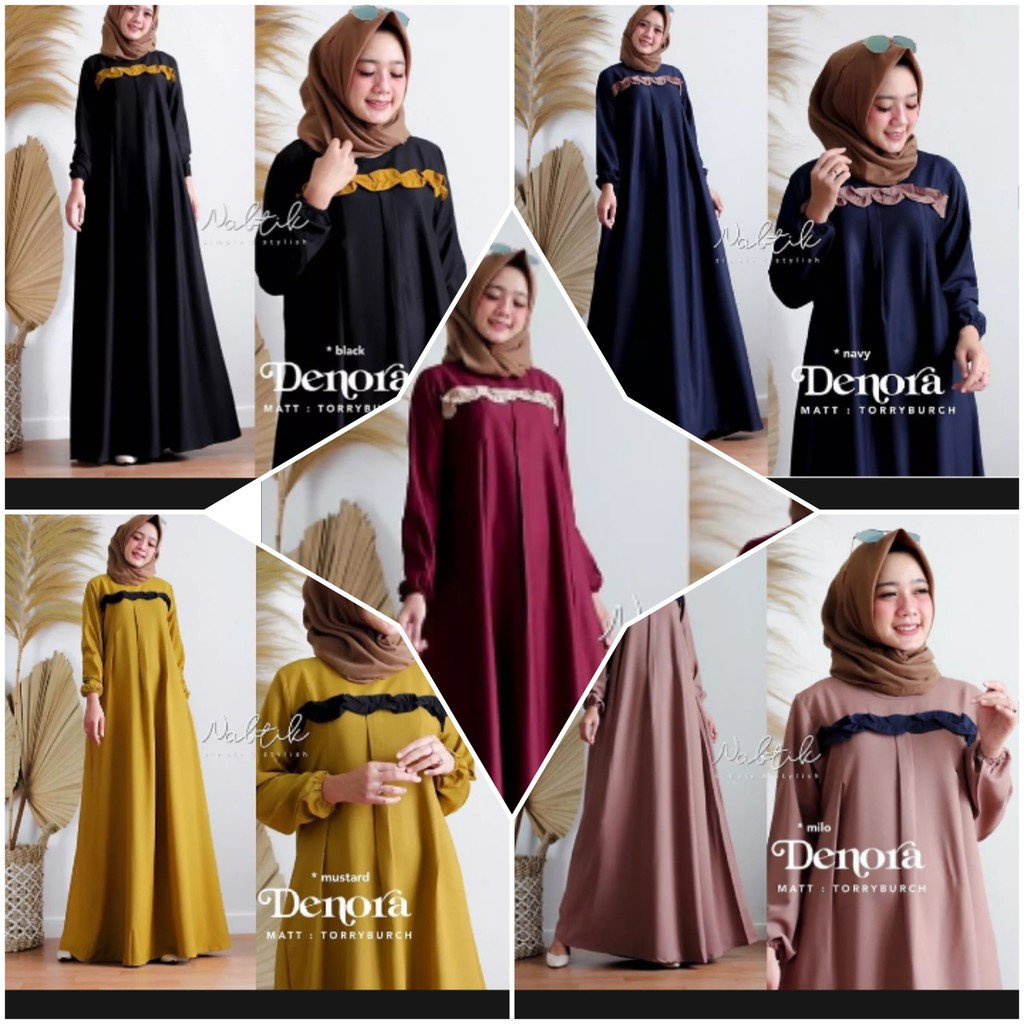 gamis DENORA DRESSS /gamis terbaru / gamis remaja