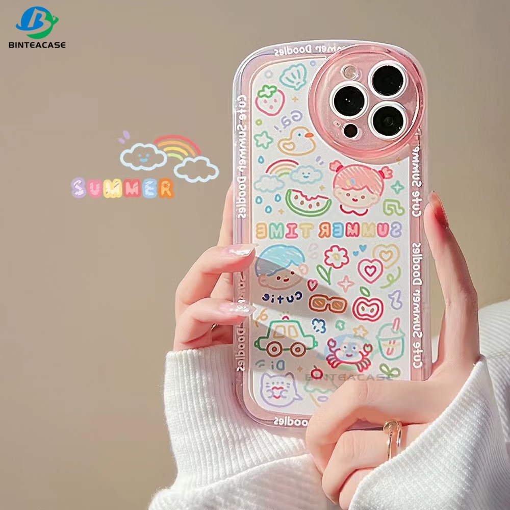 Casing TPU OPPO A78 Reno 8T 4G A57 2022 A15 A16 A16K A54 A53 A12 A5S A7 A3S A31 A52 A83 A94 A37 A1K 5F F1S Motif Graffiti