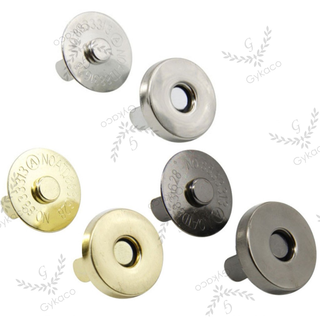 Kancing Magnet Tebal (Besar) 18 mm // Aksesoris Tas Murah Magnet Kancing Kenong - Aksesoris Tas