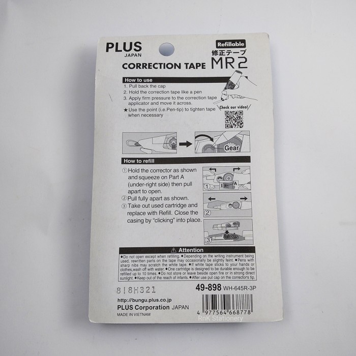 

Terlaris Plus Refill Correction Tape Mr2 Wh - 645R - 3P Hemat
