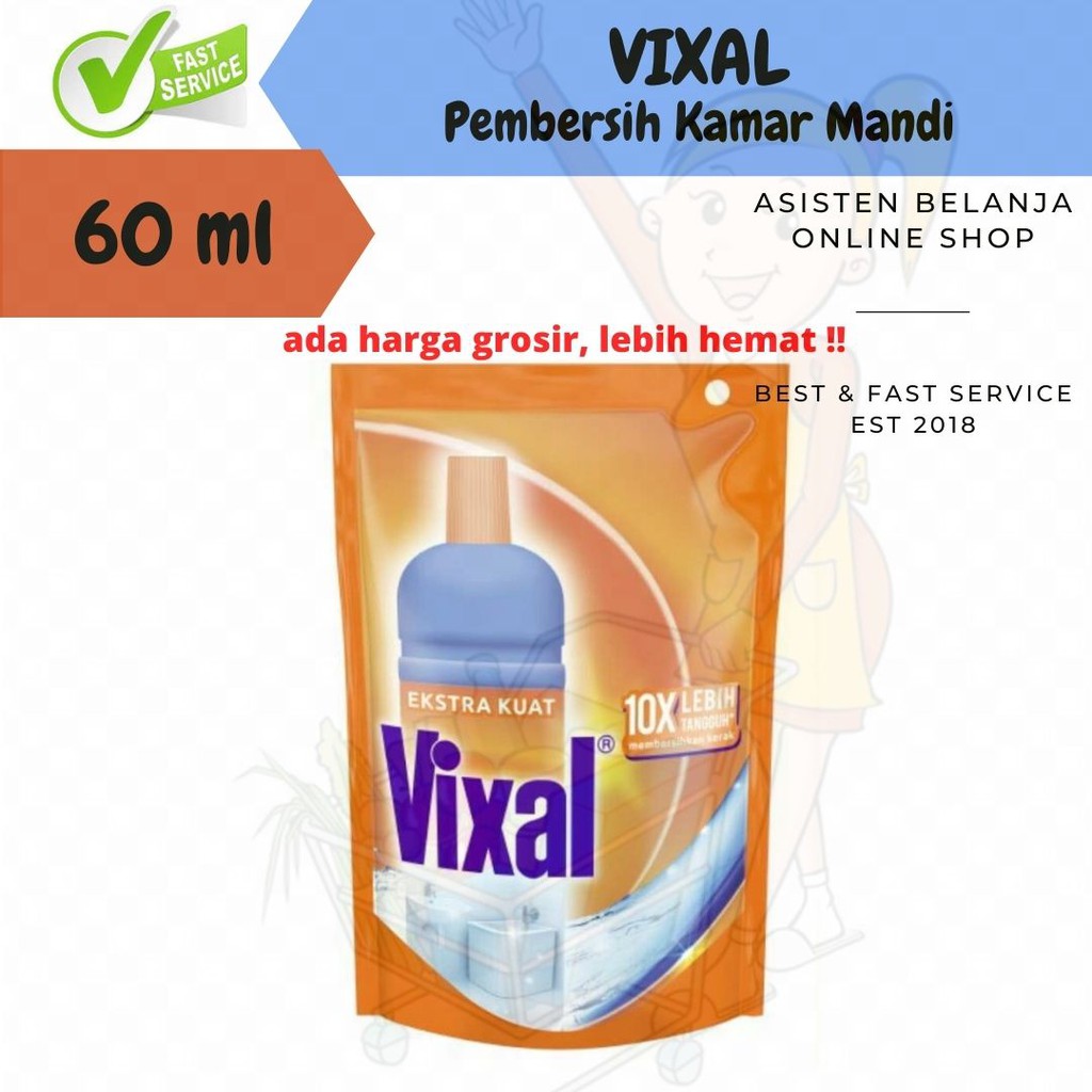 VIXAL Pembersih Kamar Mandi Toilet Extra Kuat Refil Refill 60 ml