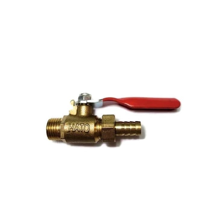 Kran angin 1/4&quot; Hato keran gas keran compresor kuningan ball valve 1/4 inci