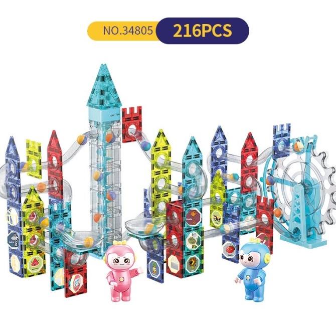 magic magnetic blocks marble run balok magnet