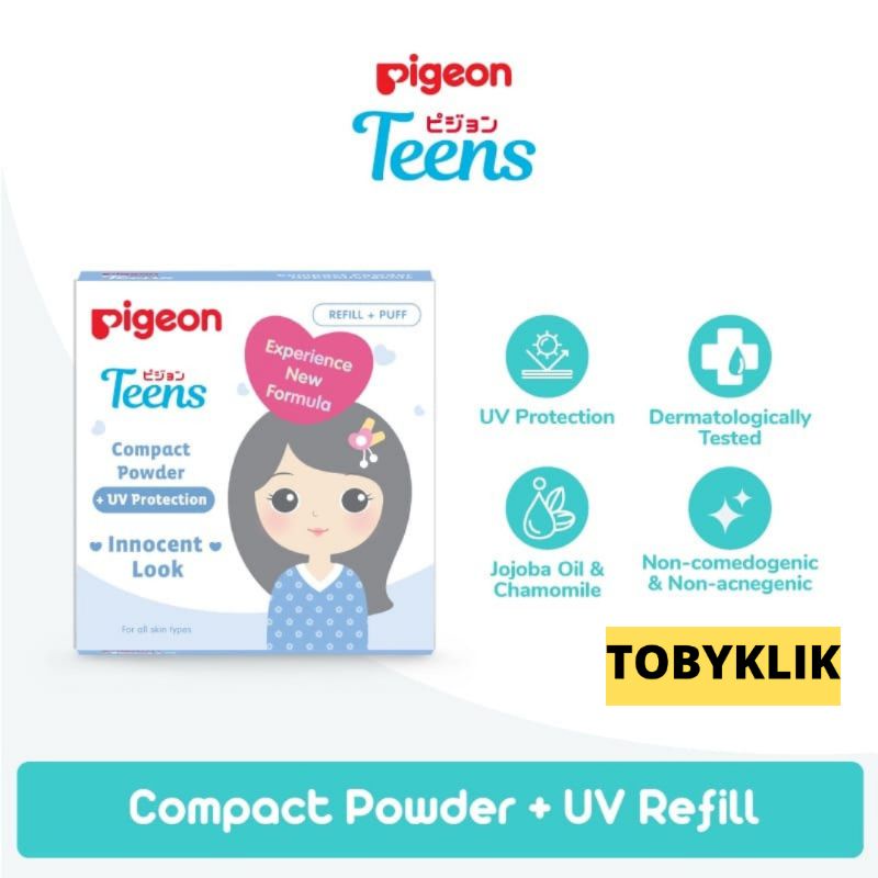 Pigeon Teens Compact REFILL + PUFF + uv protection 14gr