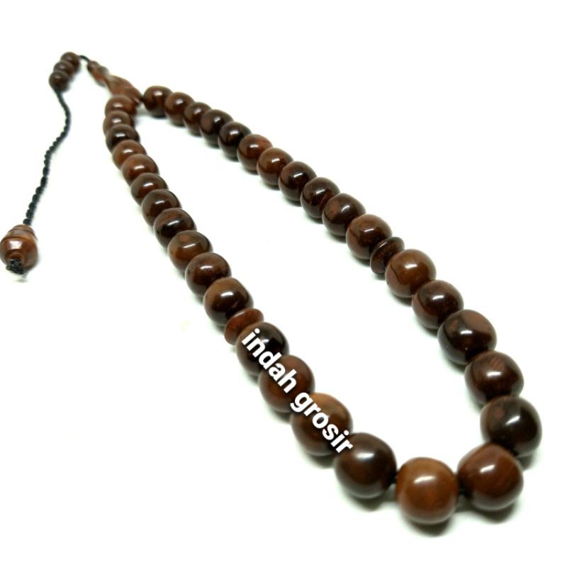 TASBIH KESEHATAN KAYU KAUKAH 8MM 33BUTIR ORIGINAL