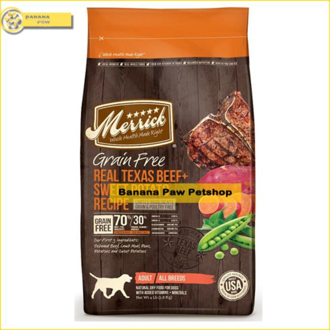 

Harga Promo!!! Merrick Grain Free Real Texas Beef & Sweet Potato Repack 1 Kg