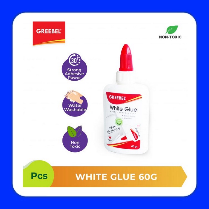 

GREEBEL White Glue 60 gr - Lem Cair Putih