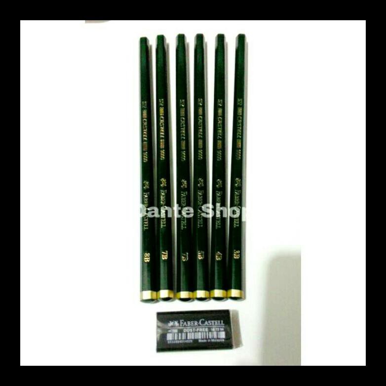 

READY STOK PAKET MENGGAMBAR PENSIL FABER CASTELL 3B 4B 5B 6B 7B 8B DAN PENGHAPUS PAKET ALAT TULIS