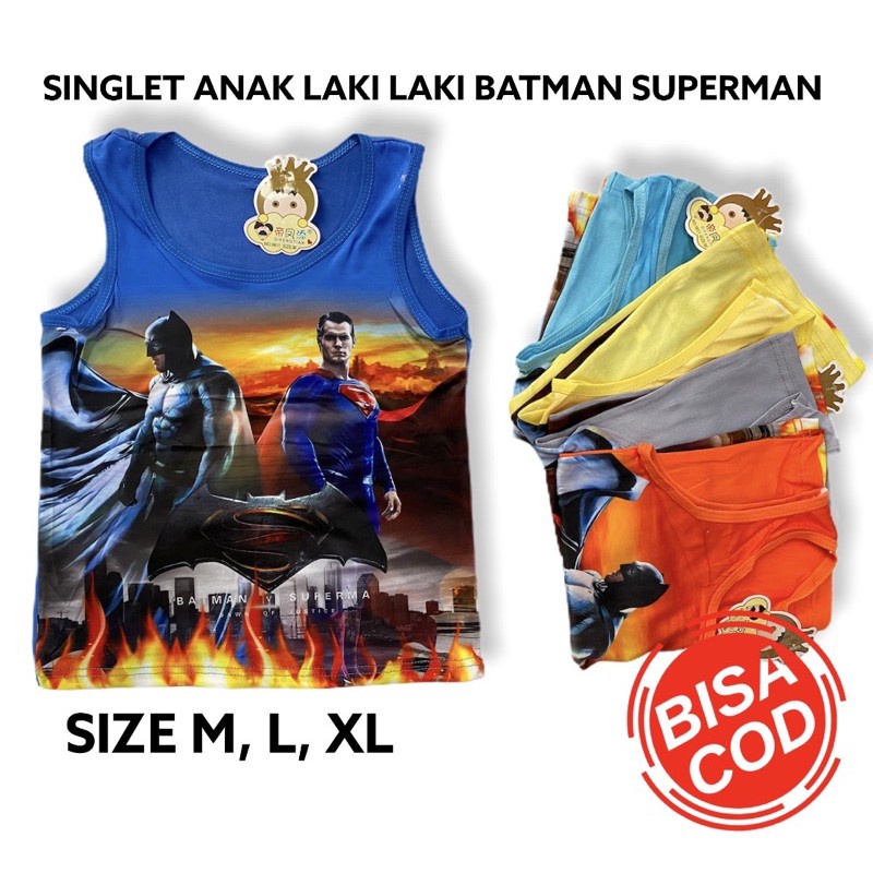 COD SINGLET ANAK LAKI LAKI SUPERMAN KAOS DALAM SINGLET ANAK COWOK KAOS SINGLET ANAK LAKI LAKI