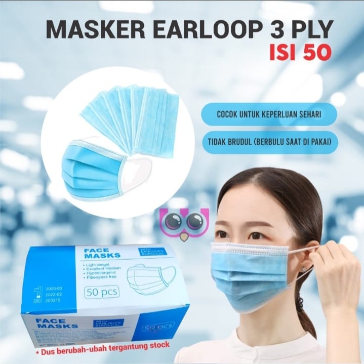 MASKER EARLOOP ISI 50 PCS