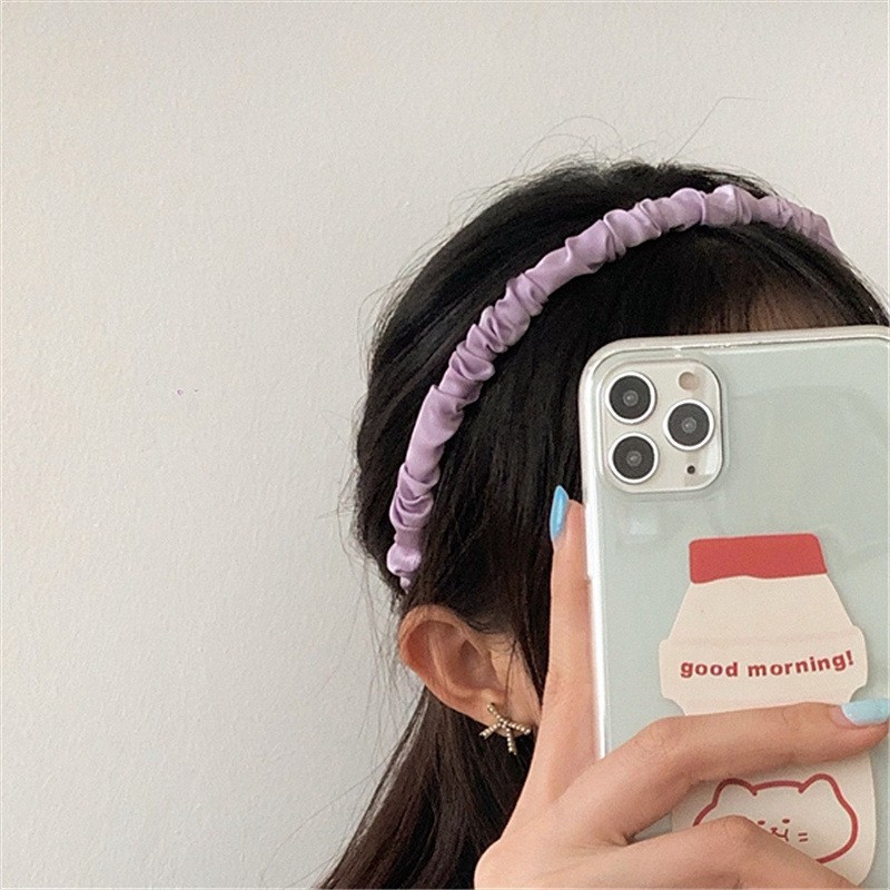 ✅ COD KUMA Bando Korea Kerut Wanita Aksesoris Fashion Wanita / Bandana Scrunchie Korea