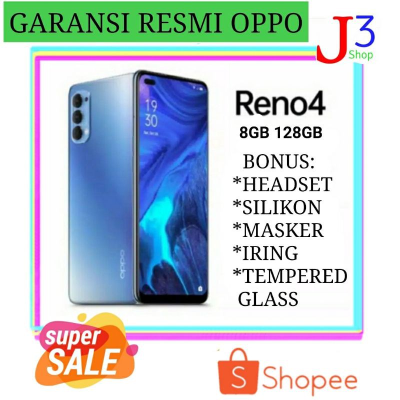 OPPO RENO 4 8/128 GARANSI RESMI OPPO RENO4 | Shopee Indonesia