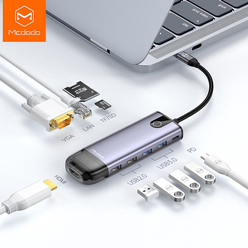 Mcdodo Adapter Konverter Splitter Usb C Ke Tipe C Hub