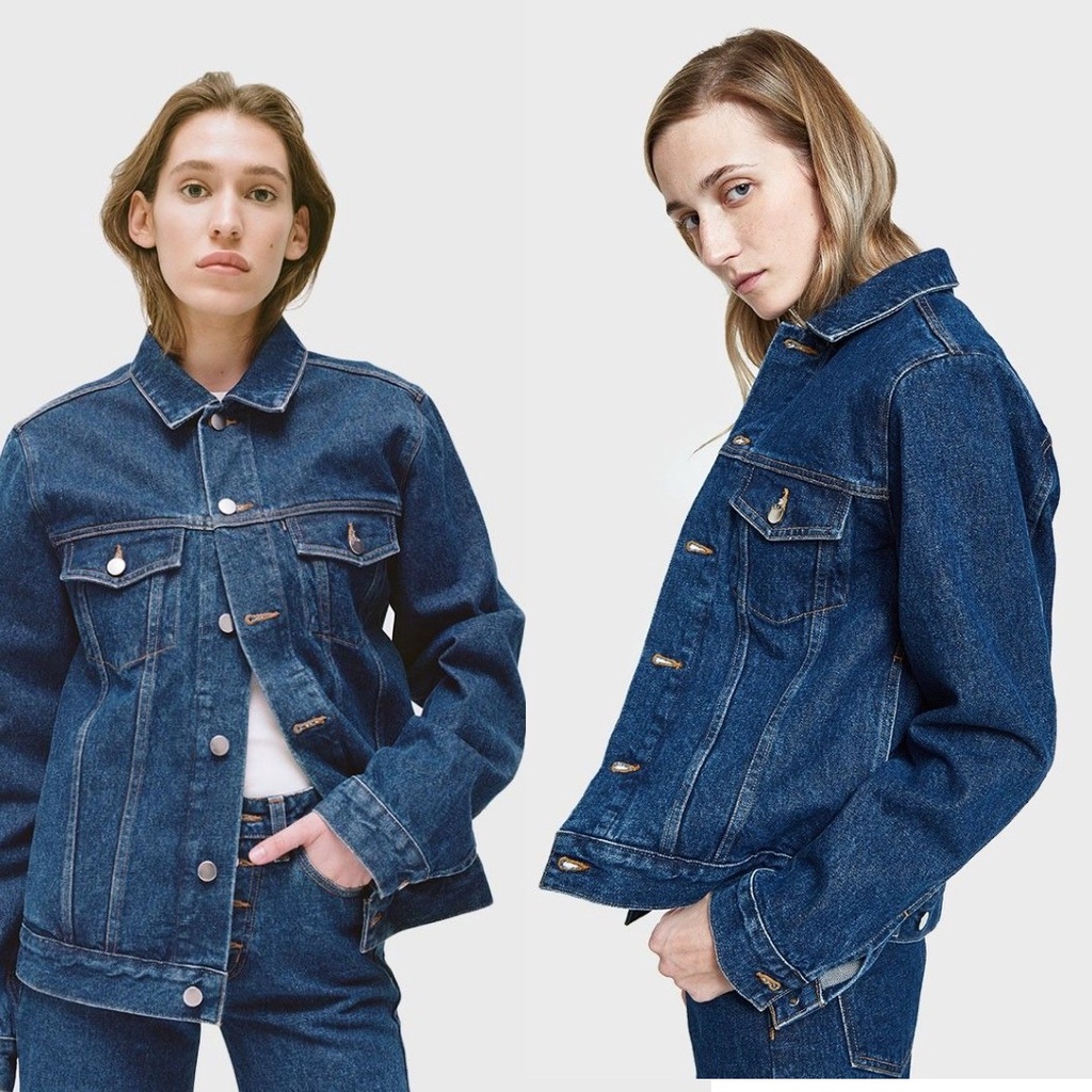 J. Jill Classic Denim Jacket baju luar jaket wanita // sisa ekspor