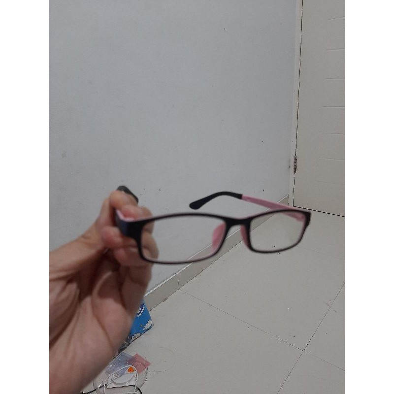 new kacamata pink ukuran minus 0.25
