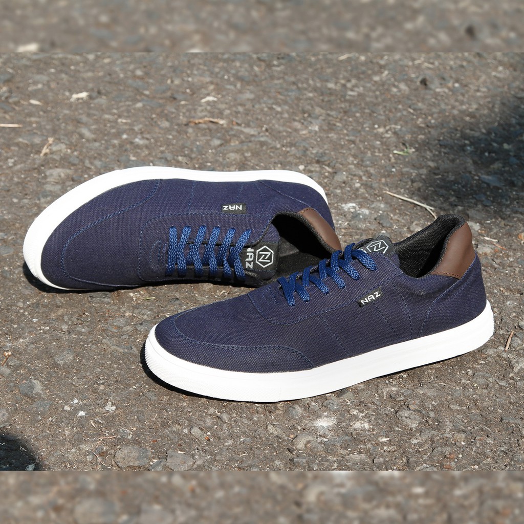 ENJI NAVY |ManNeedMe x NAZ| Sepatu Sneakers Pria Casual Shoes ORIGINAL