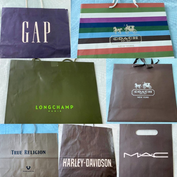 

(TERLARIS) Paperbag Gap Longchamp True religion harley etude mac cdg coach issey