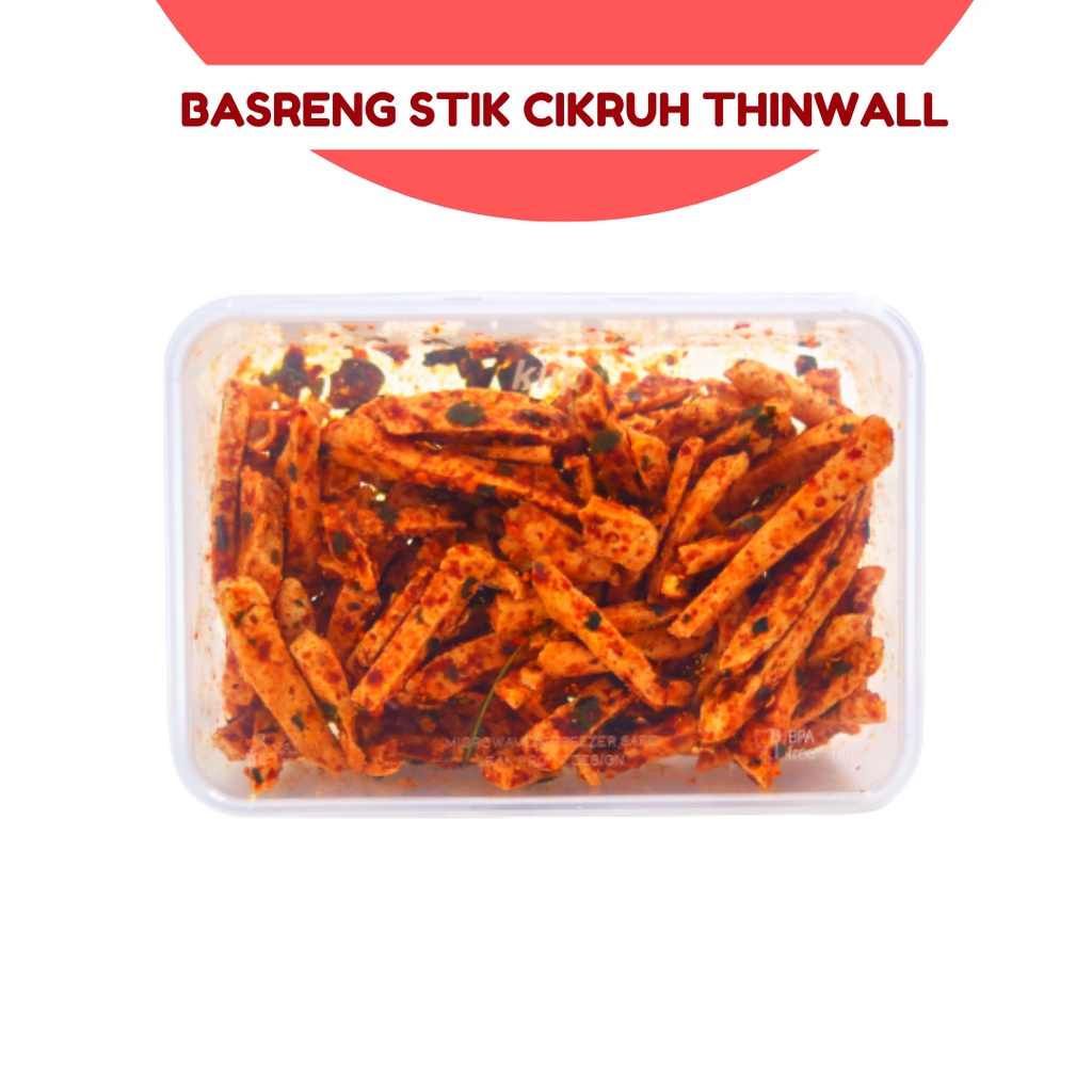 

Basreng Cikruh Pedas Daun Jeruk Kemasan Thinwall / Kemasan Box (Free Sendok)