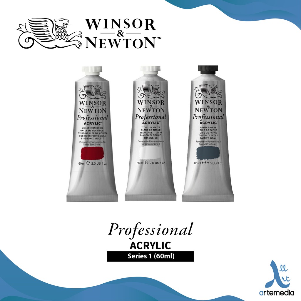 

Winsor & Newton Professional Acrylic 60ml Series 1 Acrylic Color Paint Cat Akrilik