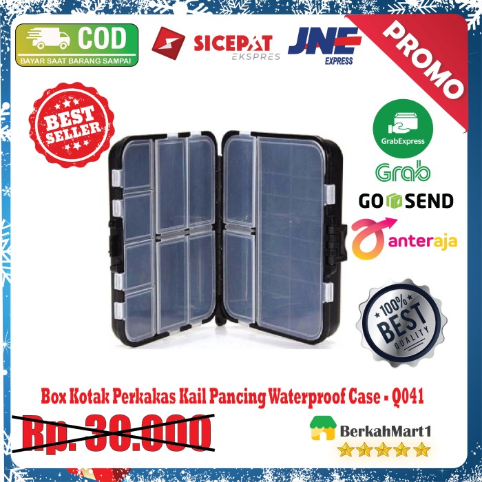 Box Kotak Perkakas Kail Pancing Waterproof Case - Hitam