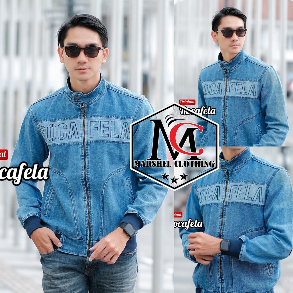 RCL - Jaket Bomber Jeans The Riddick Tebaru - Jaket Jeans Riddick Original Rocafela