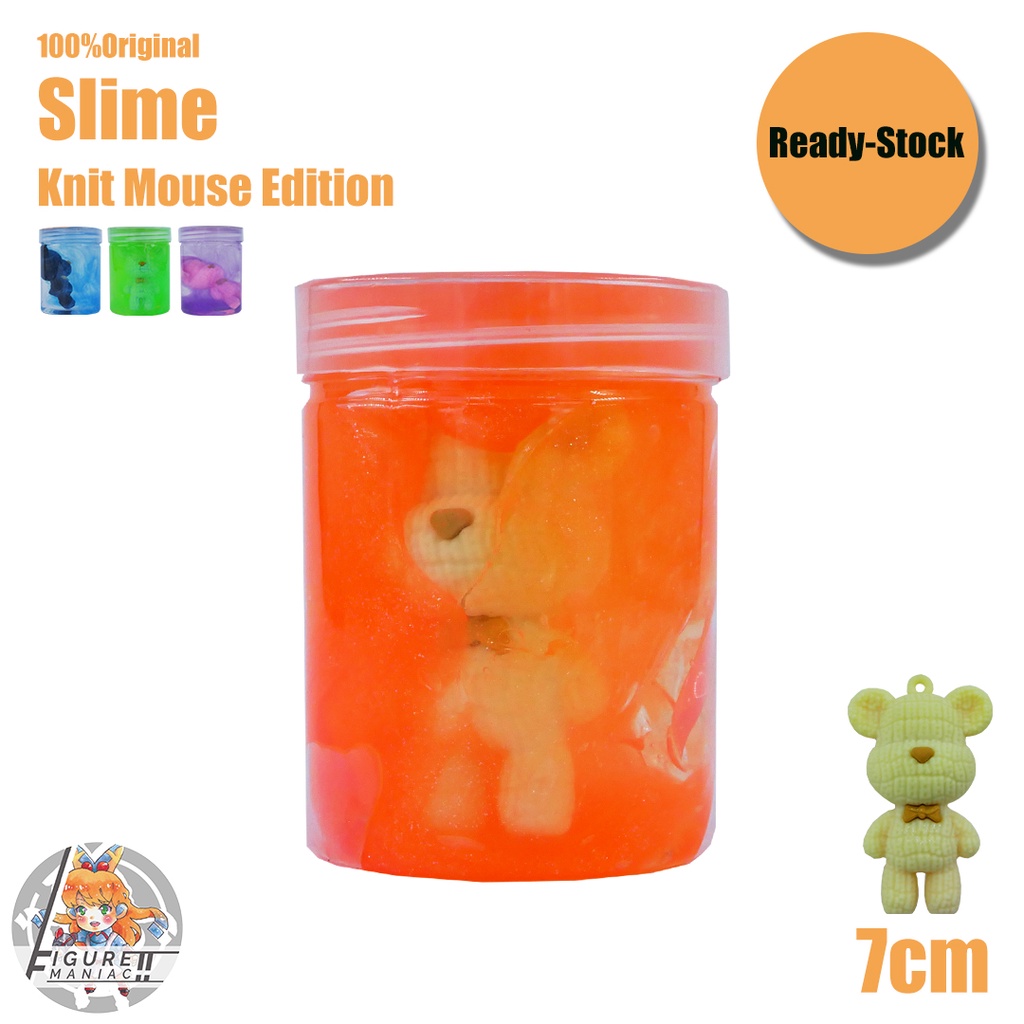 Mainan Anak - Slime Mini Knit Mouse Tabung Edition 7 cm Import Premium