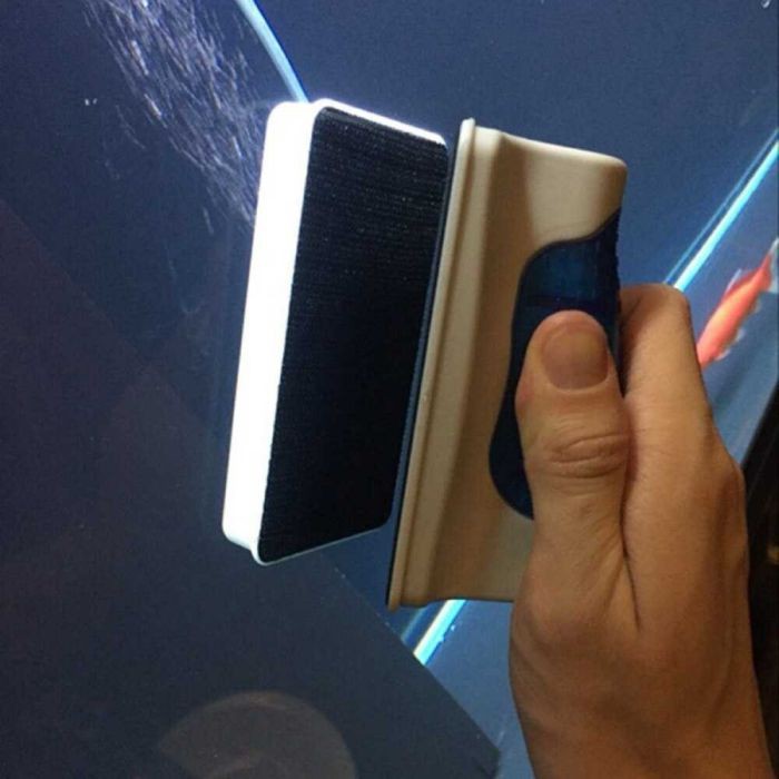 EECOO Alat Sikat Kaca Magnetic Floating Brush Glass Aquarium Ikan Cleaning Scrubber Bersih - F74