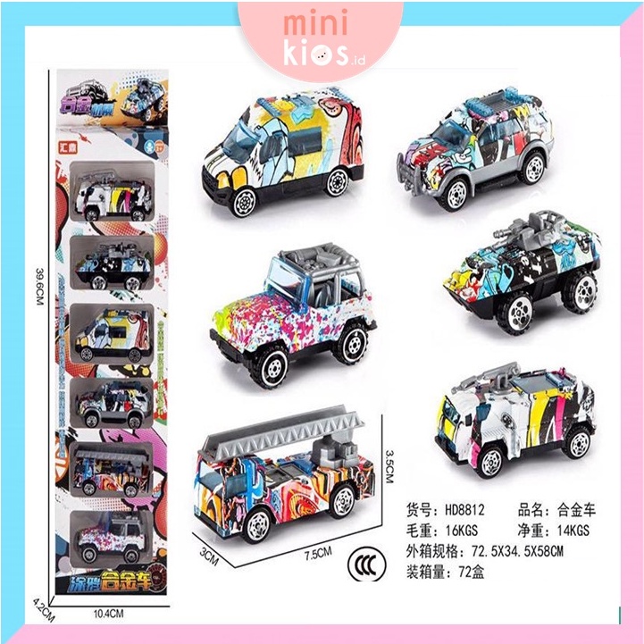 Mainan Miniatur Mobil Warna Warni