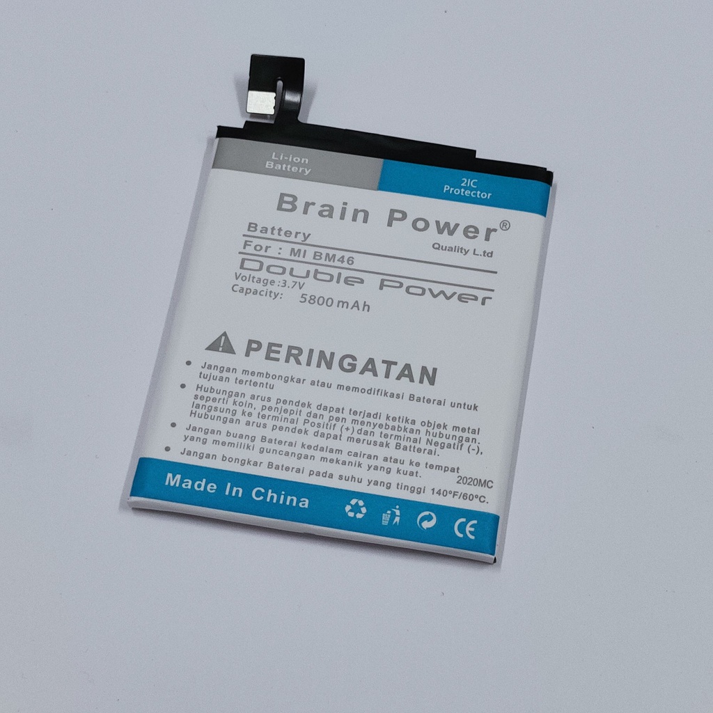 Baterai Battery Xiaomi BM46 Redmi Note 3 Redmi Note 3 Pro Batre BM46 Double Power 2ic Brain Power