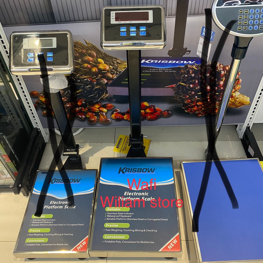 Krisbow Timbangan Duduk Barang Ekspedisi Paket Digital with Tera 150 Kg
