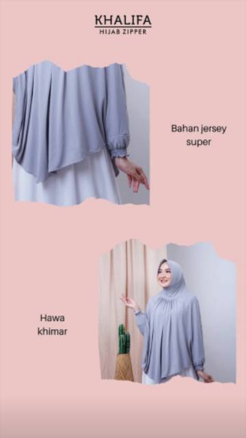 KHIMAR HAWA HIJAB TANGAN || KHALIFA