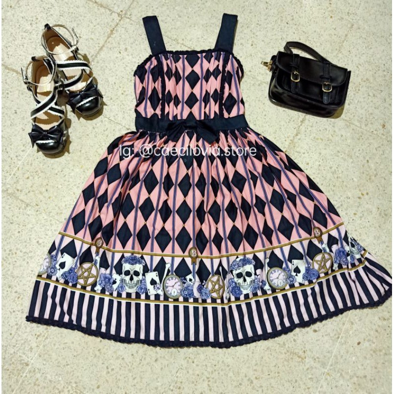 Bodyline Skull JSK Pink Lolita Kawaii Import Dress