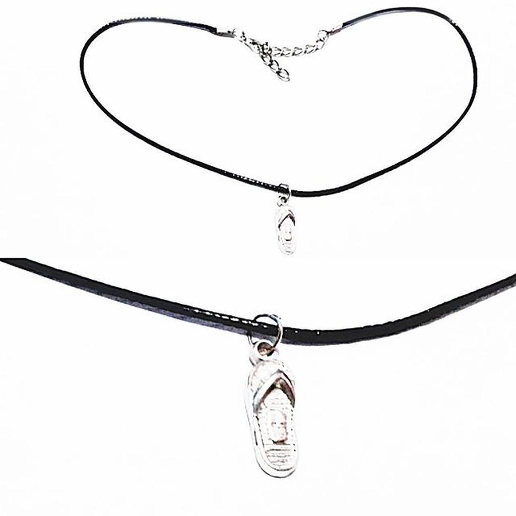 Baby Choker Necklace Silver Sandal | Kalung Handmade