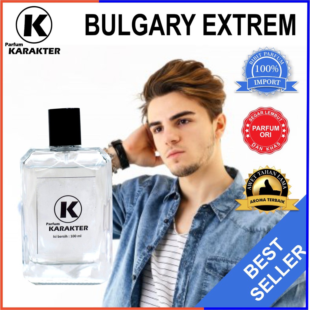 Bisa Cod | Parfum Cowok Bulgary Extreme | Bibit Parfum Import Wangi &amp; Tahan Lama | Kemasan 100ml