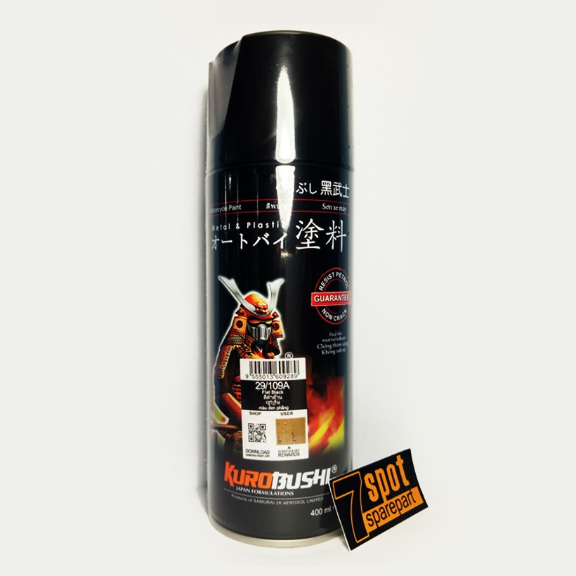 

Black flat doff 109A - cat semprot aerosol Samurai paint