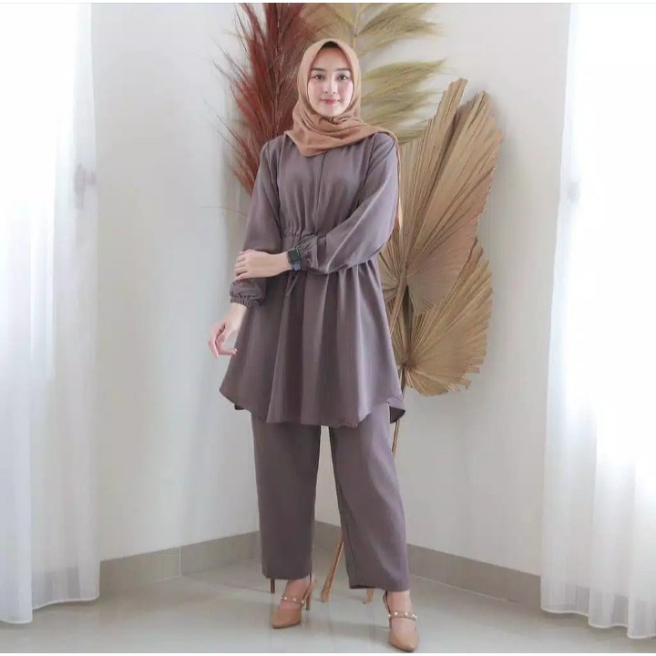 Almanda Set / Setcel Polos / Setcel Cantik / Pakaian Muslimah