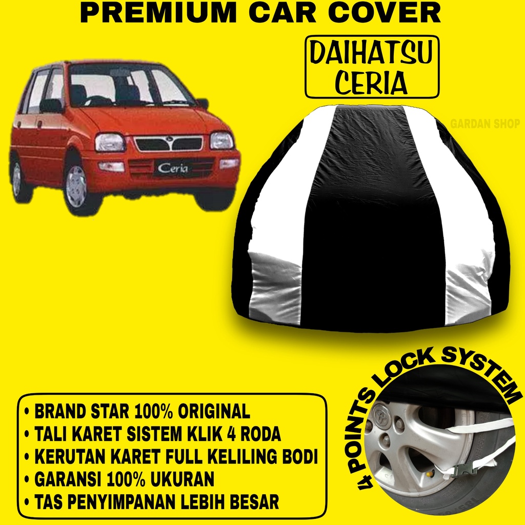 Body Cover DAIHATSU CERIA Sarung Strip SILVER Penutup Pelindung Bodi Mobil Daihatsu Ceria PREMIUM Cover