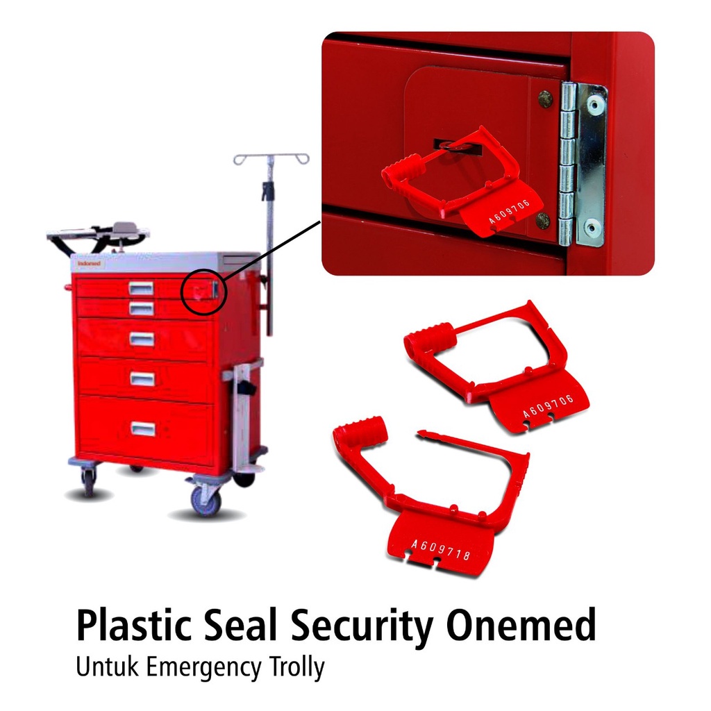 Plastic Seal Security Lock Kunci Plastik Nomor Untuk Emergency Trolly OJ