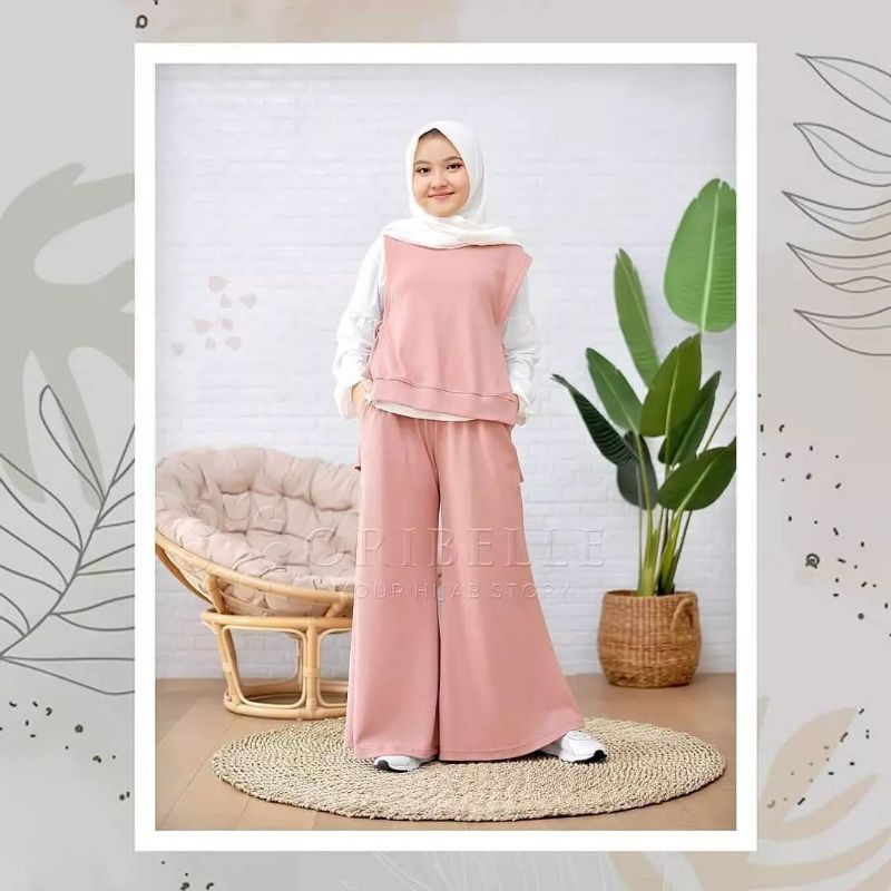 pakaian setelan anak perempuan usia 10-13 tahun / sherina kids set / baju set celana anak perempuan 