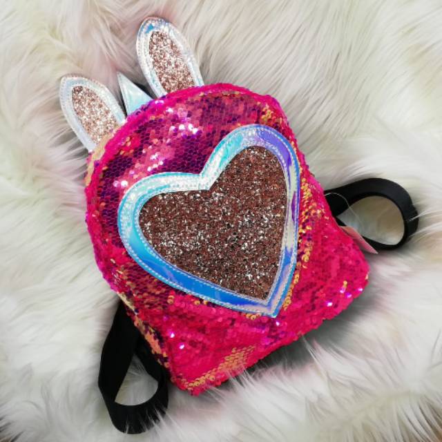 Tas ransel sequin love rabbit