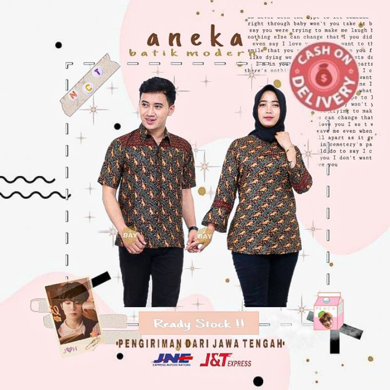 BAY BATIK COUPLE SARIMBIT LENGAN PANJANG KERJA KONDANGAN