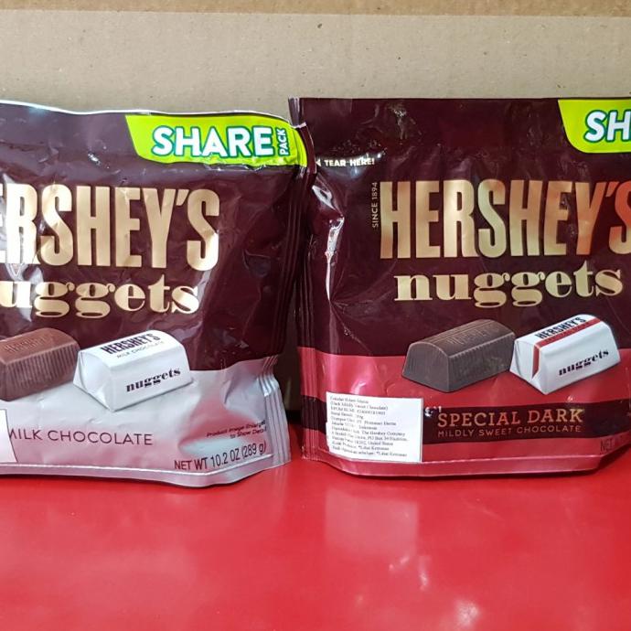 

PROMO HERSHEY NUGGETS COKLAT DARK/MILK DAN COKLAT DENGAN KACANG ALMOND USA - TOFFEE ALMONDS MAKANAN